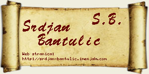 Srđan Bantulić vizit kartica